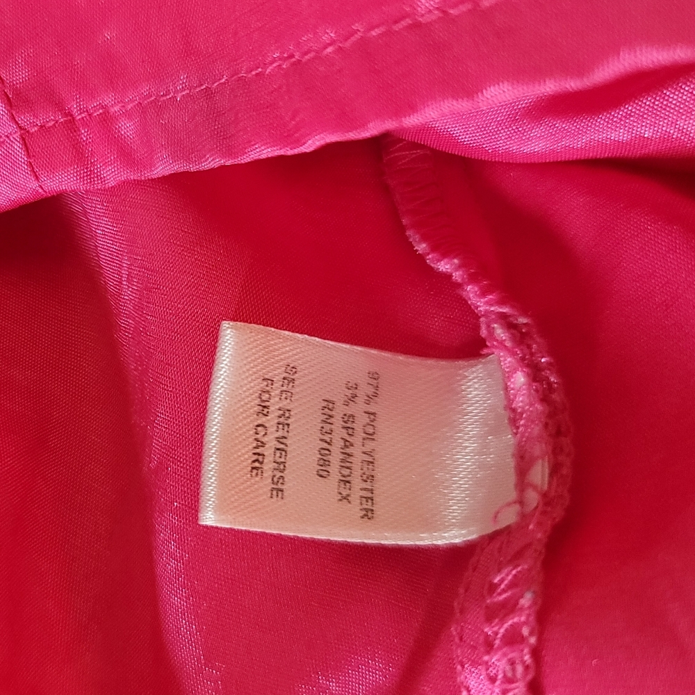 Cato Woman Plus Size 26/28W Blouse Shirt Short Sleeve Color Hot Pink Used - Picture 5 of 10
